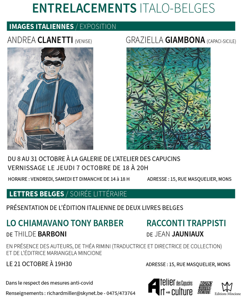 ENTRELACEMENTS ITALO-BELGES Exposition de Andrea Clanetti et Graziella Giambona
